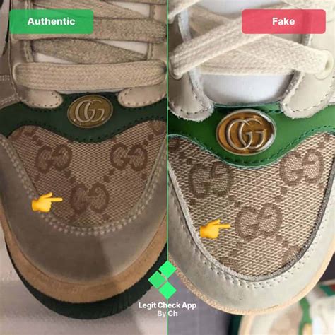 fake gucci sneakers vs real|gucci knock off heels.